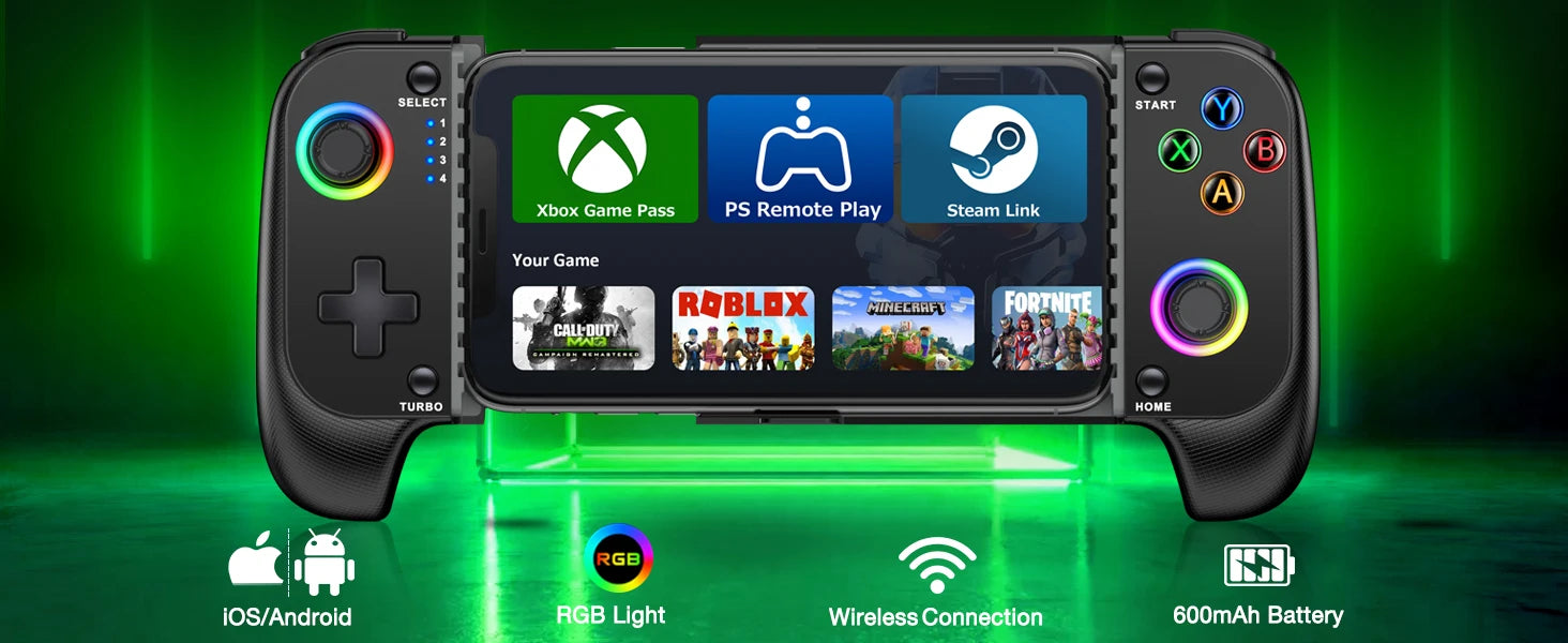 BEBONCOOL MC100 Gamepad Telescopic For Apple IOS Android PUBG COD Stretch Wireless Bluetooth Phone Game Controller Joystick