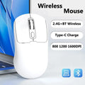KEBIDUMEI Tri-Mode Mouse 8000DPI Gaming Mouse Bluetooth Mouse Wired/BT/2.4G Wireless Mouse Rechargeable Silent Mice for Laptop