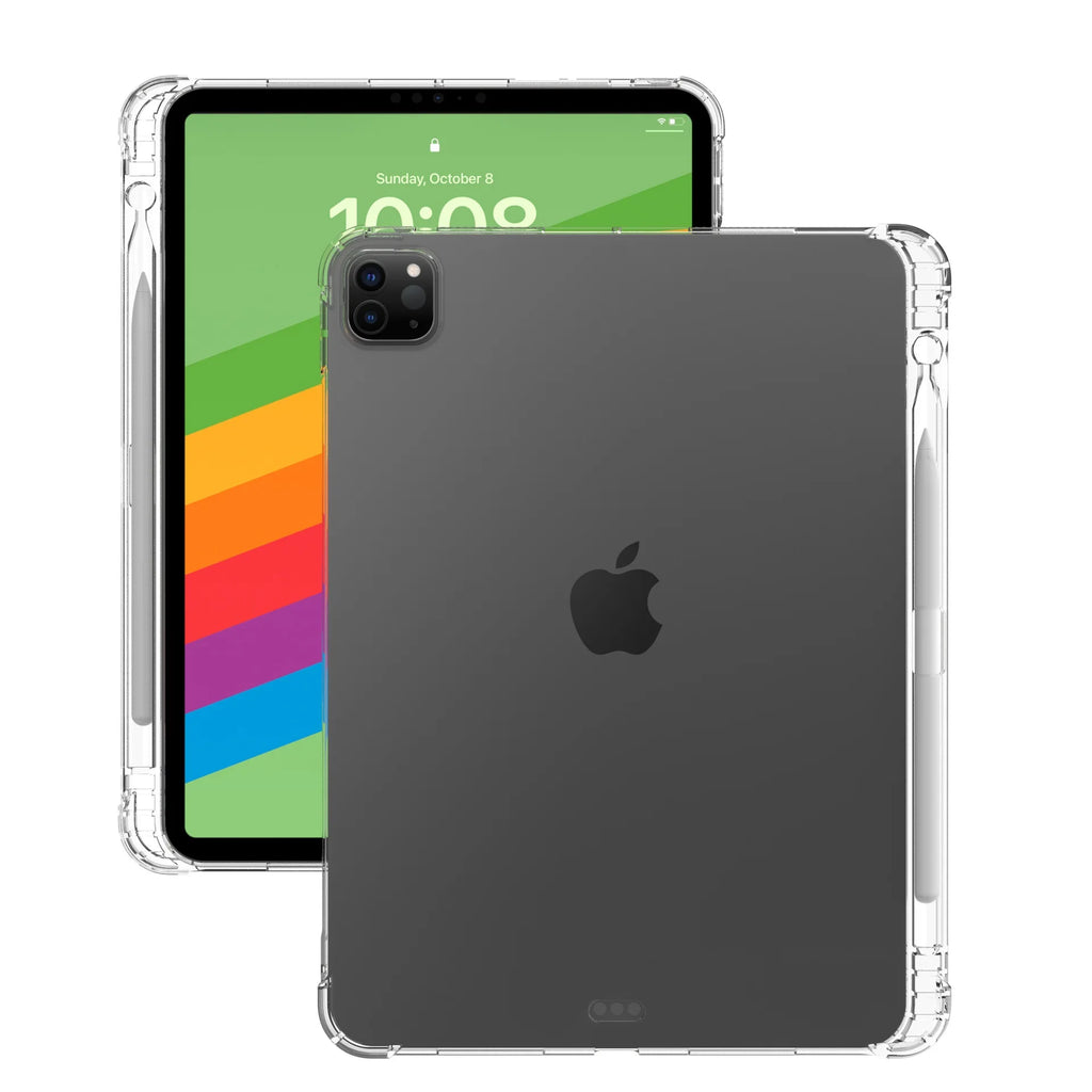 Transparent TPU Case For iPad Pro 13 inch 2024 A2925 M4 Silicon Soft With Pencil Holder Cover for ipad case iPad Pro 11 11"funda