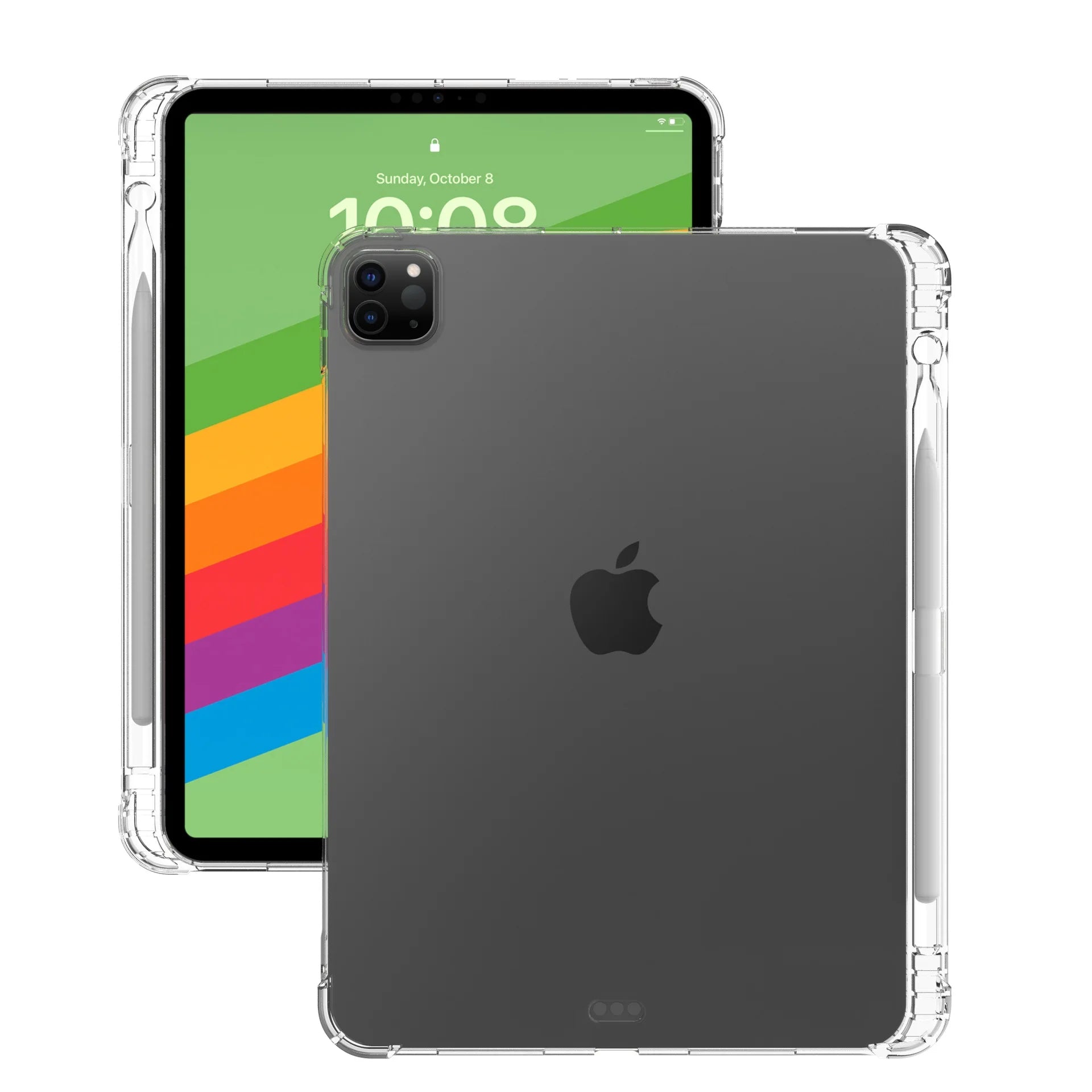 Transparent TPU Case For iPad Pro 13 inch 2024 A2925 M4 Silicon Soft With Pencil Holder Cover for ipad case iPad Pro 11 11"funda