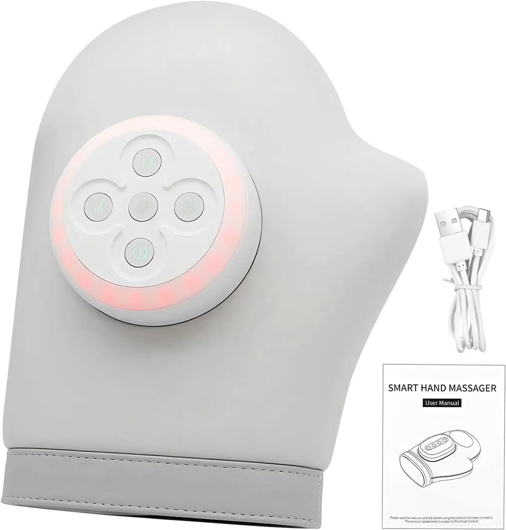 Electric Hand Massager Air Bag 5 Levels Hot Compress Kneading Hand Massage Machine Promote Finger Blood Circulation Relax Hands