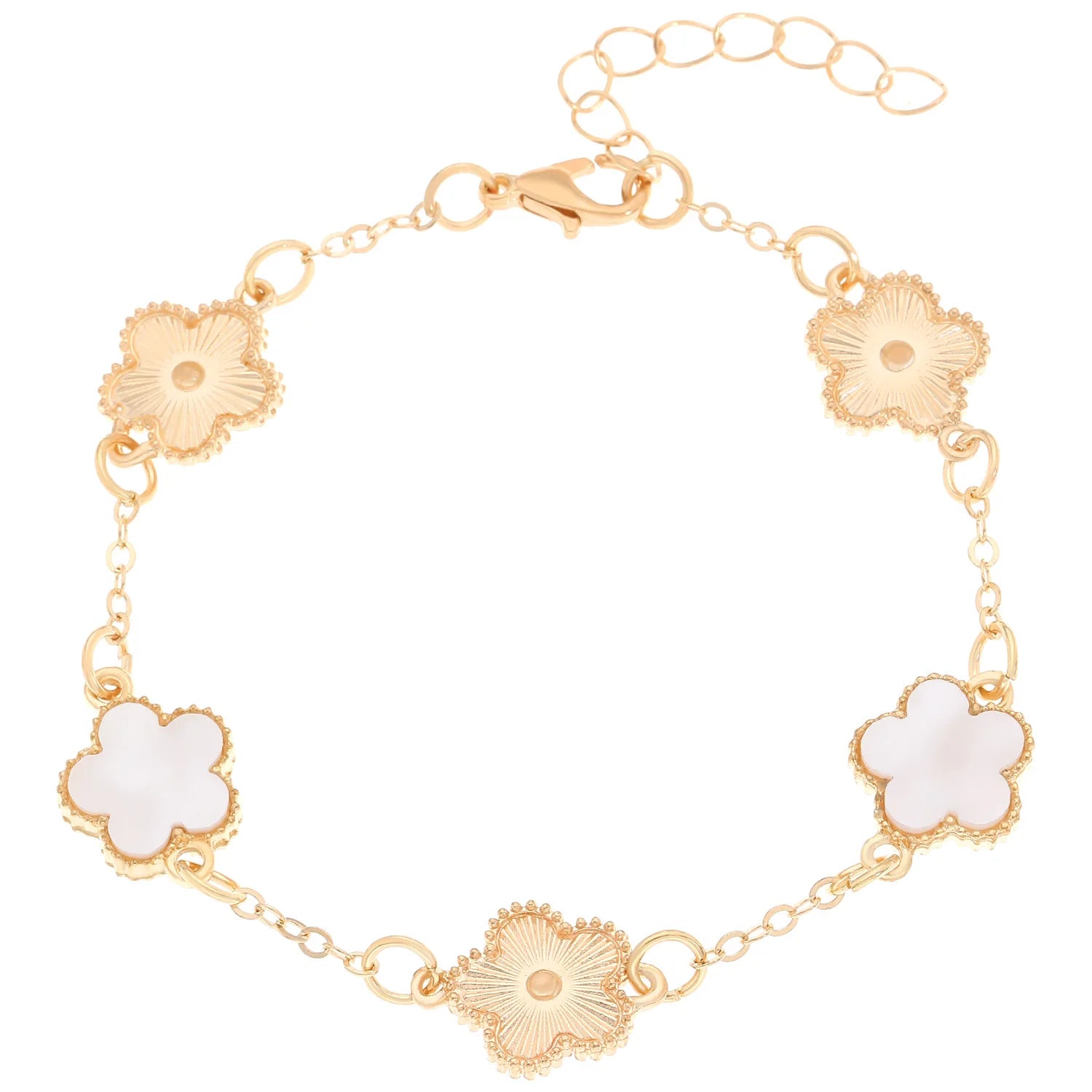 Five Petal Flower Bracelet Chain Tassel Colorful Enamel Charm Women Fashion Elegant Jewelry Gift Trendy Accessory