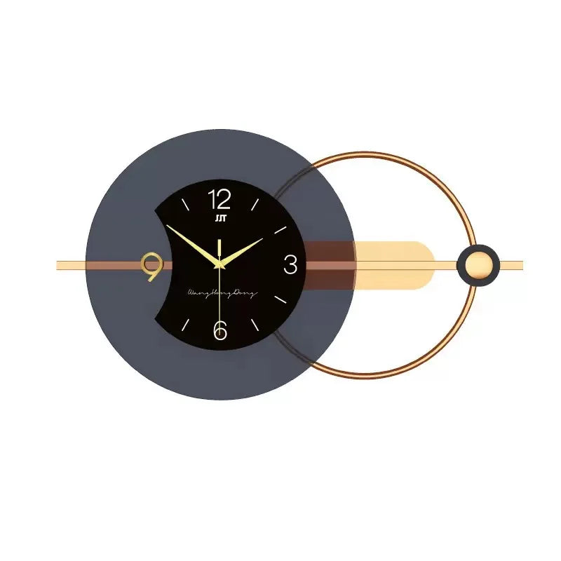 Large Wall Clock Double-Layer Modern Design Silent Art Decoration Nordic Hanging Horologe for Living Room Home Decor Wall Clock