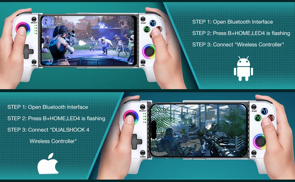 BEBONCOOL MC100 Gamepad Telescopic For Apple IOS Android PUBG COD Stretch Wireless Bluetooth Phone Game Controller Joystick