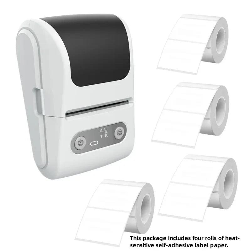 Wireless thermal label printer - suitable for printing product, address and price labels, ink-free, easy to use with smartphones