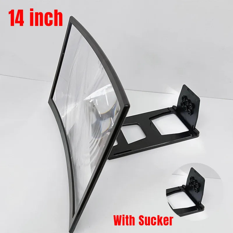Foldable 3D High-definition Mobile Phone Screen Amplifier Landscape TV Movie Amplifier 14 inch Display Screen Phone Holder Stand