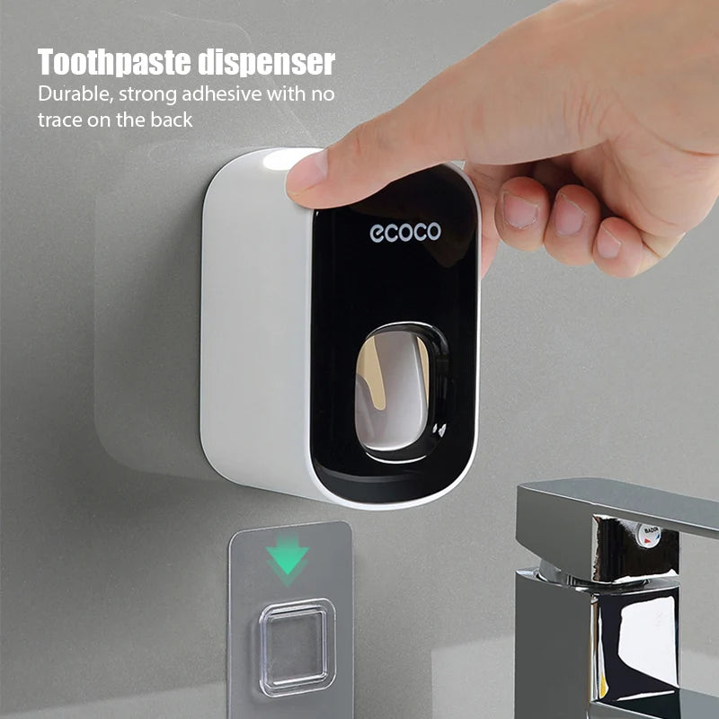 Automatic Toothpaste Dispenser Bathroom Toothpaste Squeezer Punch Free Wall Mounted Tooth Paste Holder Bathroom Accessories
