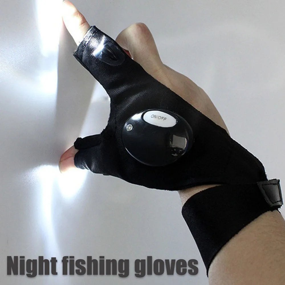 Cycling Gloves With Lights Gloves for Fishing Equipment Accessories Glove With Led Fingerless Light Fingers Mittens Apparel