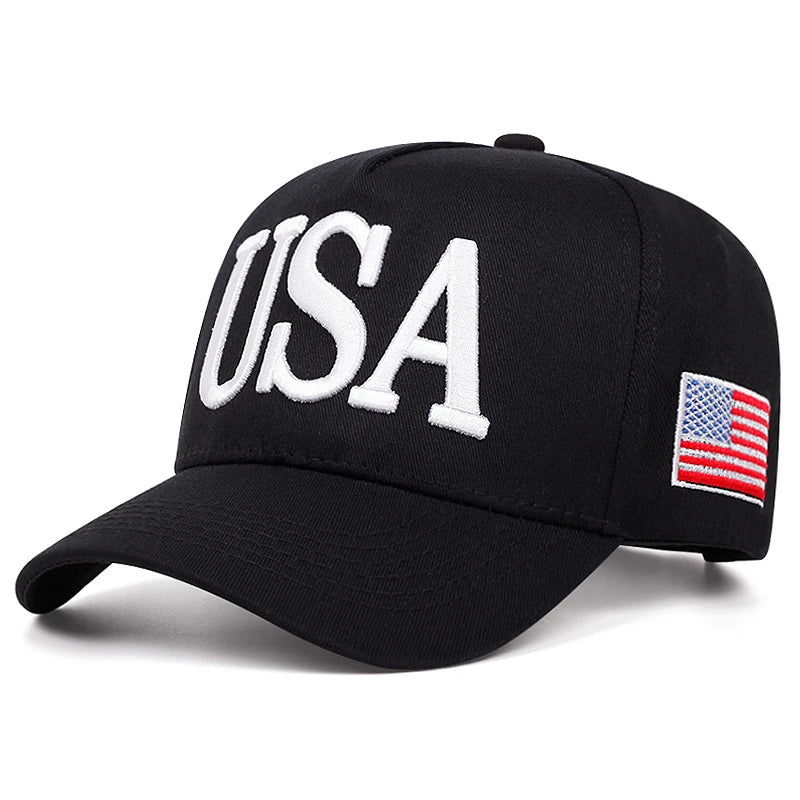 USA embroidered baseball caps, outdoor sports baseball caps