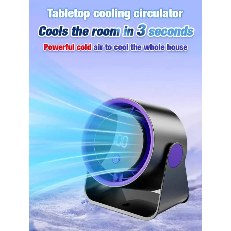 Desktop Style Desktop Fan, Home Office Small Silent Electric Fan, Adjustable Angle Display, High Battery Level, Wind Power Fan