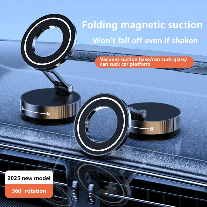 Super Strong Magnetic Phone Holder Foldable Design 360° Adjustable Vacuum Car Mount For Car Desk Bathroom Phone Holder Hot Selle