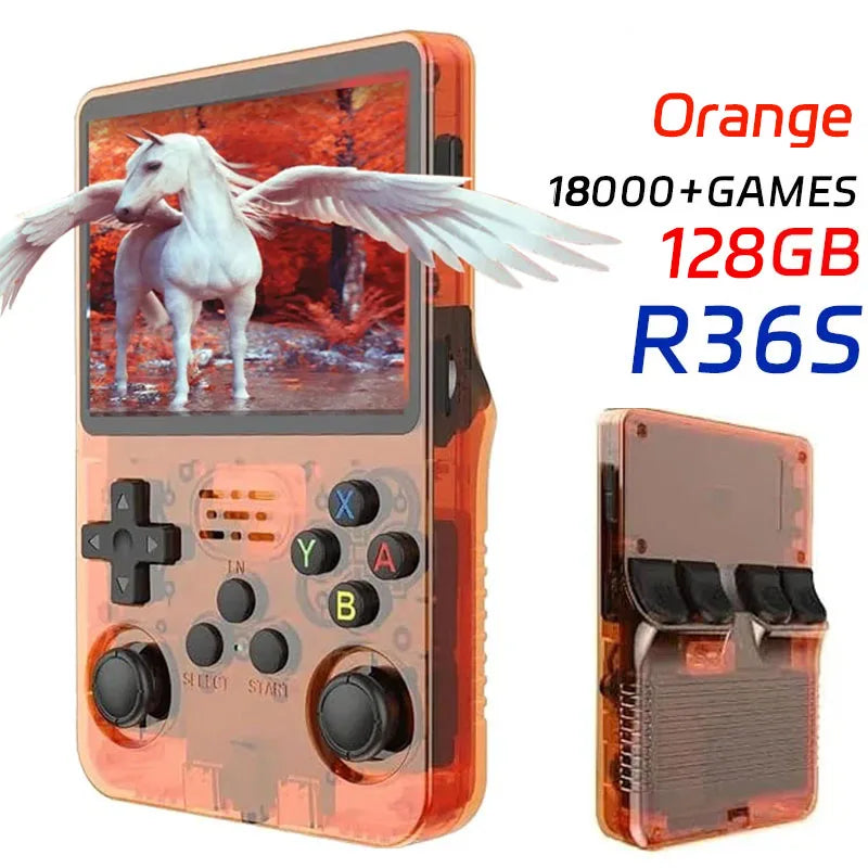 Open Source R36S Retro Handheld Game Console 3.5 Inch IPS Screen RK3326 Chip 15000+Games 64/128GB Portable Pocket Video Player
