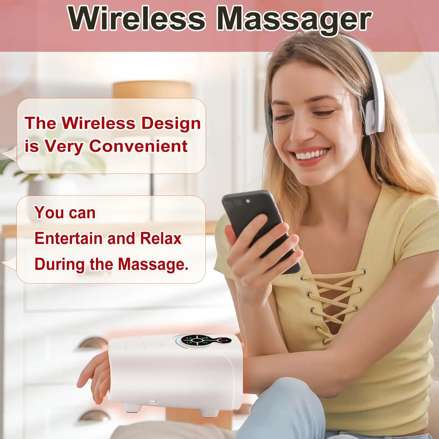 Hand massager, birthday gift for women, gift for mom, hand massager with heat, electric hand massager, wir