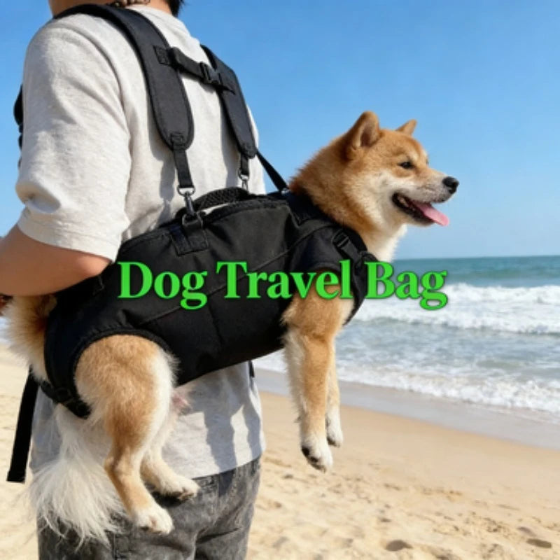 Pet Traction Dog Out Backpack Portable Breathable Backshoulder Crossbody Strap Pet Supplies
