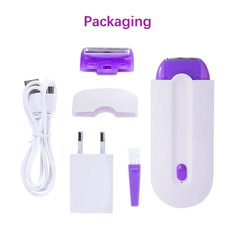 Professional Painless Hair Removal Kit Laser Touch Epilator  Usb Rechargeable Body Face Leg Bikini Remove Depilador Shaver