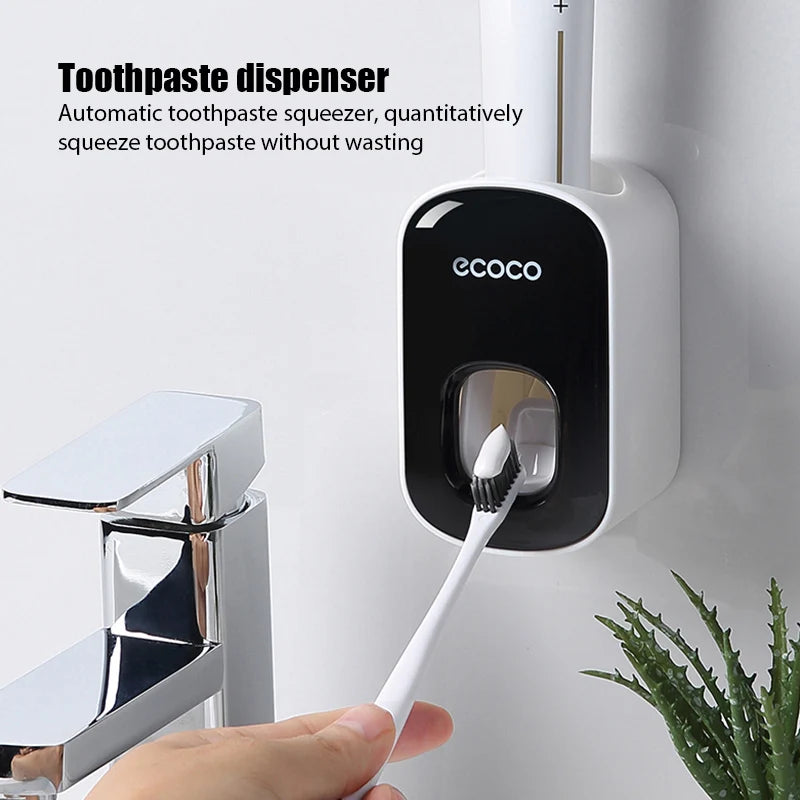 Automatic Toothpaste Dispenser Bathroom Toothpaste Squeezer Punch Free Wall Mounted Tooth Paste Holder Bathroom Accessories