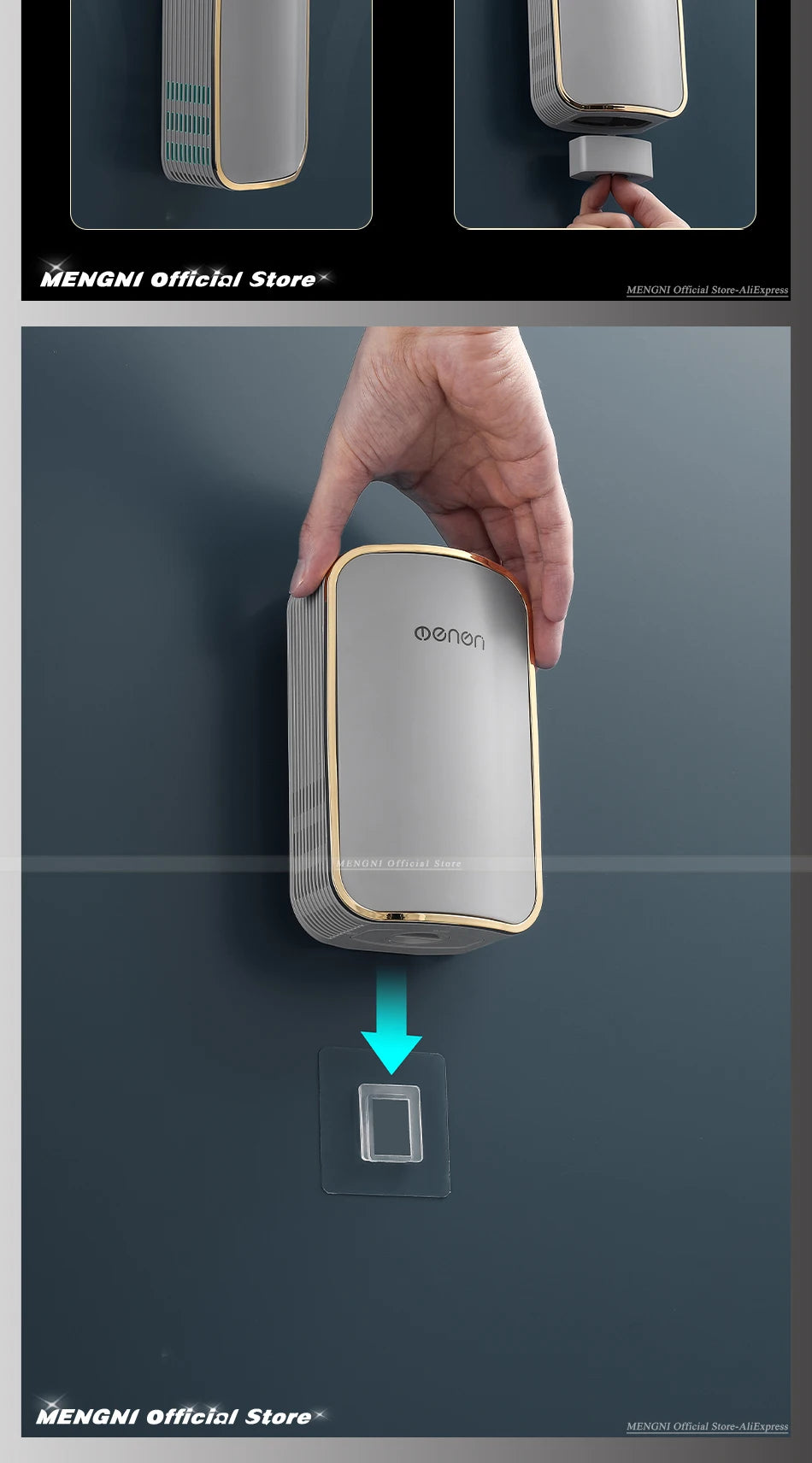 MENGNI-Luxury Toilet Brush Bathroom Wall-mount Quick Draining Clean Tool Cleaning Brush Bathroom Accessories Sets