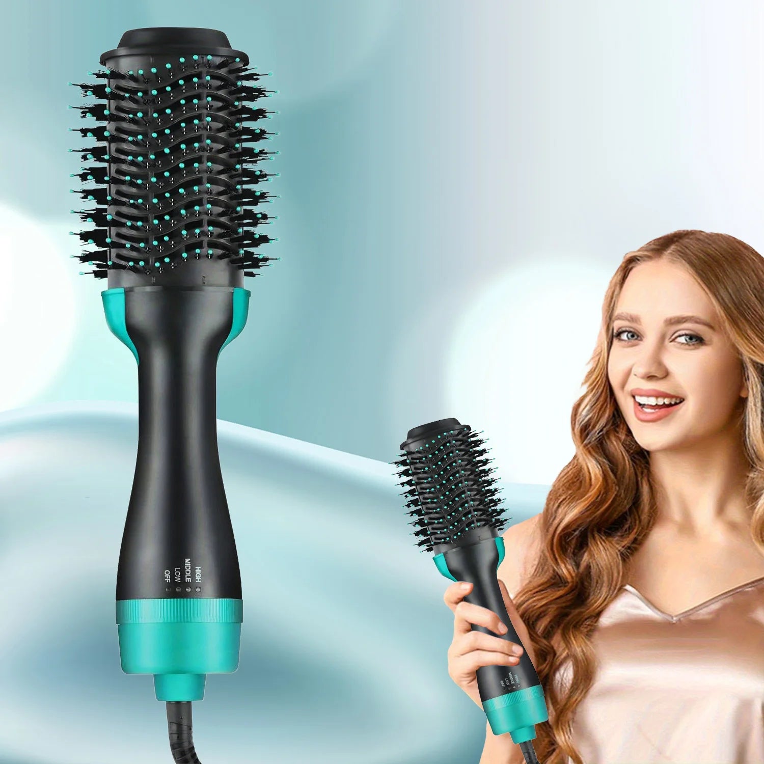 BLUTOOL 4-in-1 One-Step Negative Ion Hair Dryer and  Hot Air Brush, Reduces Frizz and Static, Quick-Dry Volumizing