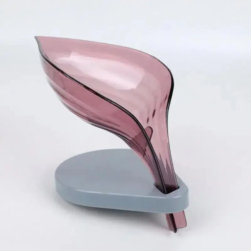 Sink Sponge Drain Leaf Shape Soap Holder Suction Cup Soap Box Creative Storage Drying Rack Cleaning Brush Case Bathroom Supplies
