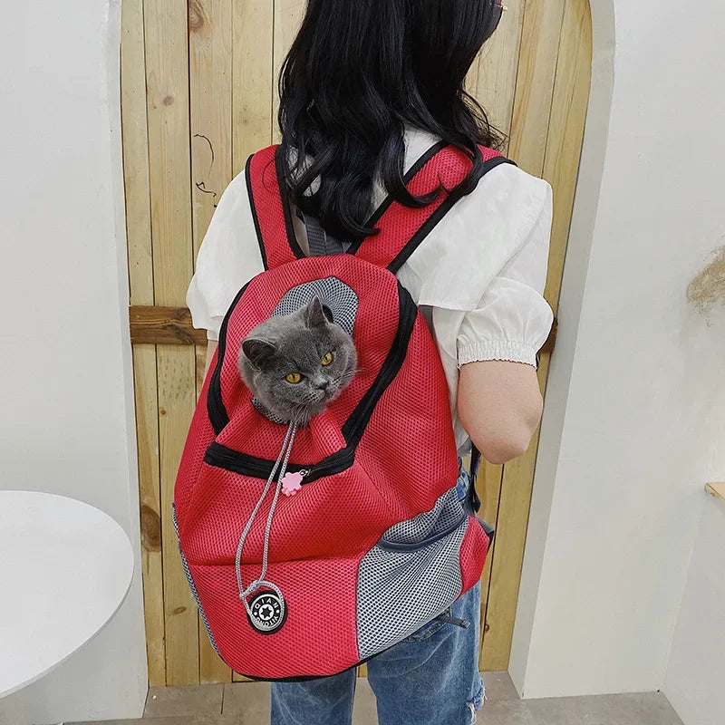Pet Backpack Breathable Women's Backpack Chest Bag Dog Portable Travel Cat Bag Pet Supplies Cat Bag Small Pet Backpack