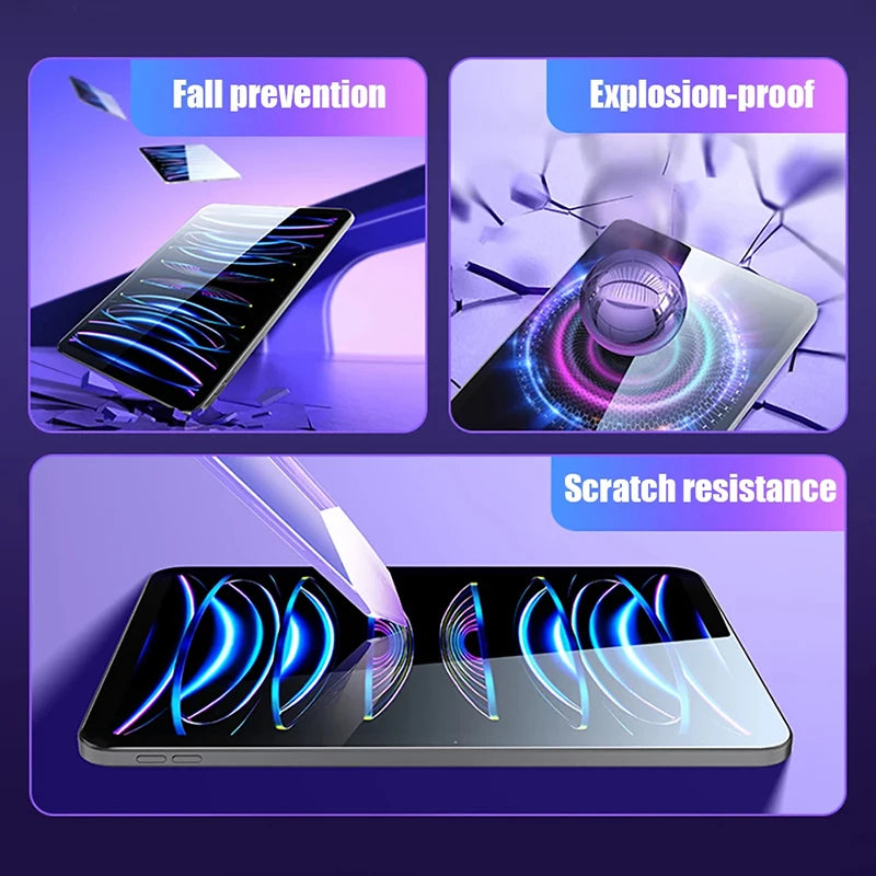 3pcs Tempered Glass For iPad 10 9 8 7 Air 5 4 3 Pro 11 12.9 2022 Screen Protector For iPad 10.2 9th 8th 7th Mini 6 5 Glass Film