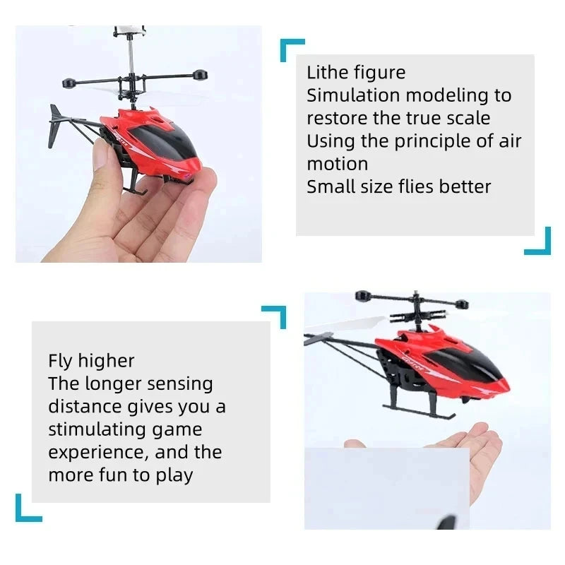 Mini RC Drone Rechargeable No Remote Control RC Helicopters Drone Toys Induction Hovering Safe Fall-resistant Rc Airplane Toys