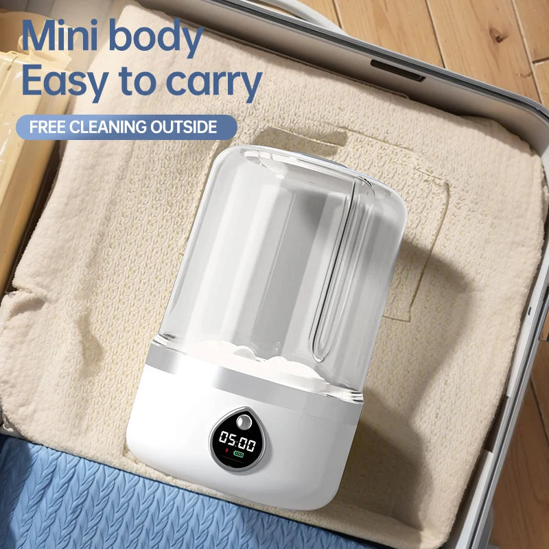 Mi Portable Wireless Washing Machine Underwear Cleaner 1.5L Mini Socks Washing Machine With LED Laundry Bucket