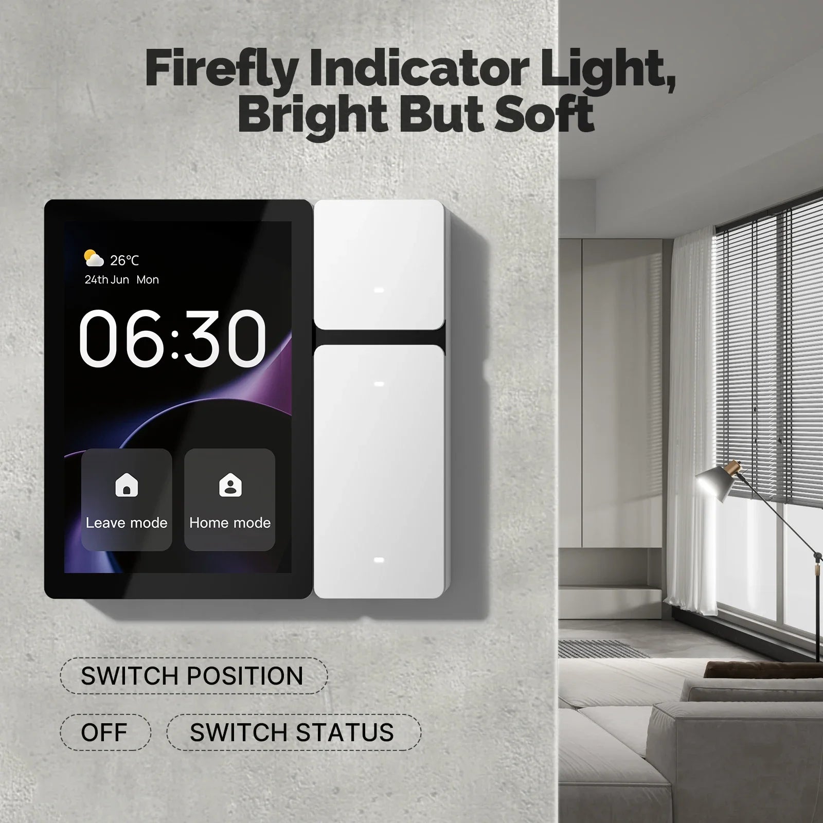 MOES Tuya WiFi Smart Control Panel 3.5" Touch Screen, 3 Relays & Buttons, IR Remote, Bluetooth Sigmesh Hub, Home Automation