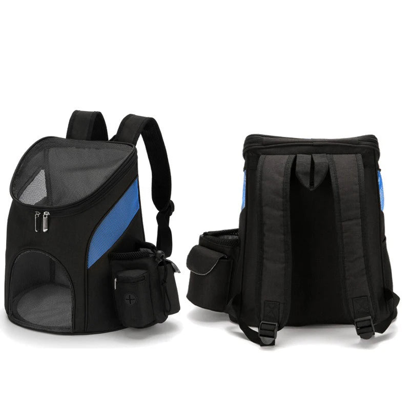 Pet Backpack Foldable Pet Portable Bags for Going Out Mesh Breathable with Side Pocket Cat Carriers Bags Dog Outside Backpack
