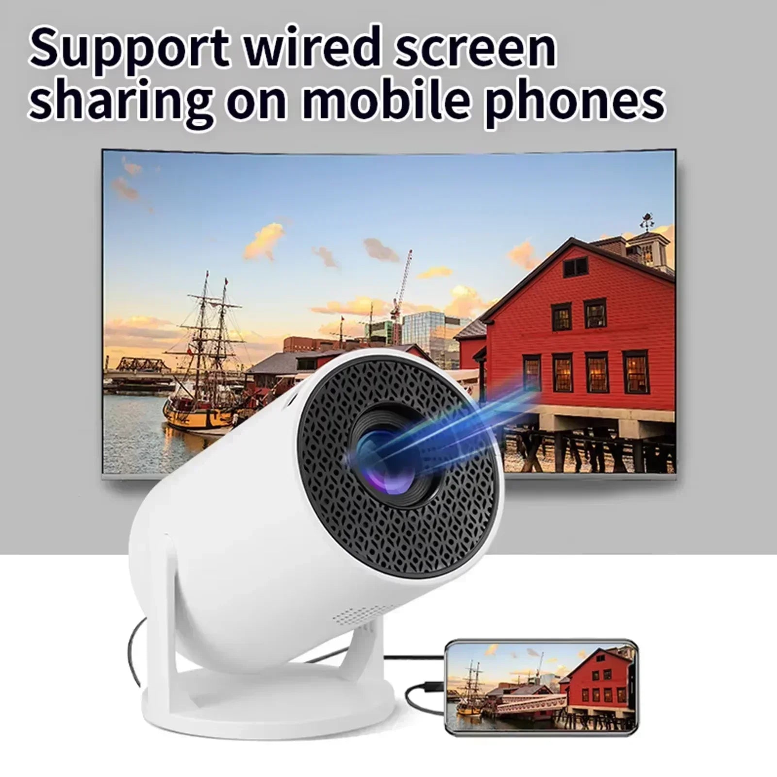 2026 New HY300 Projector with WiFi6 & BT5.0, Portable Beamer 1080P/4K Support Auto Keystone Smart Android Proyector
