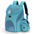 Pet backpack foldable pet portable backpack for going out mesh breathable with side pocket cat and dog backpack