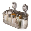 Hanging Shower Shelf Suction Storage Box Large Capacity & Strong Load-Bearing Removable Shower Basket Suction Cup for Bathroom