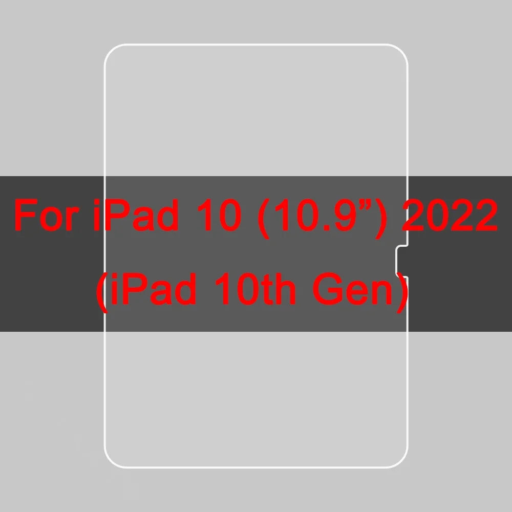 3pcs Tempered Glass For iPad 10 9 8 7 Air 5 4 3 Pro 11 12.9 2022 Screen Protector For iPad 10.2 9th 8th 7th Mini 6 5 Glass Film