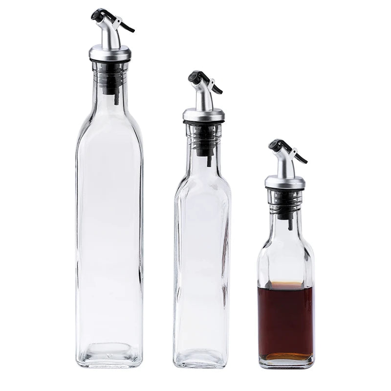 FAIS DU Glass Oil Bottle Olive Oil Dispenser for Kitchen with Silicone Funne Kitchen Seasoning Sauce Vinegar Bottle Kitchen Tool