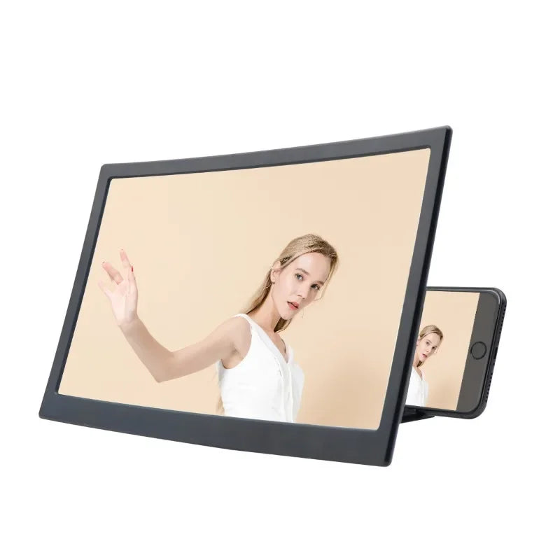 12 Inch 3D Mobile Phone HD Screen Magnifier Universal Portable Foldable Curved Enlarged Screen Magnifier Film for Smartphone