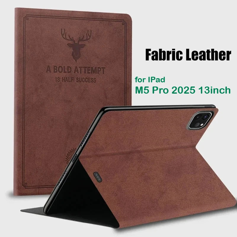 Premium Deer Head Tablet Case for New IPad Pro M4 13" 11 2025 11th A16 Air Pro 12.9 10 9 8 7 6 Th Mini 6 5 4 3 2 1 Leather Cover