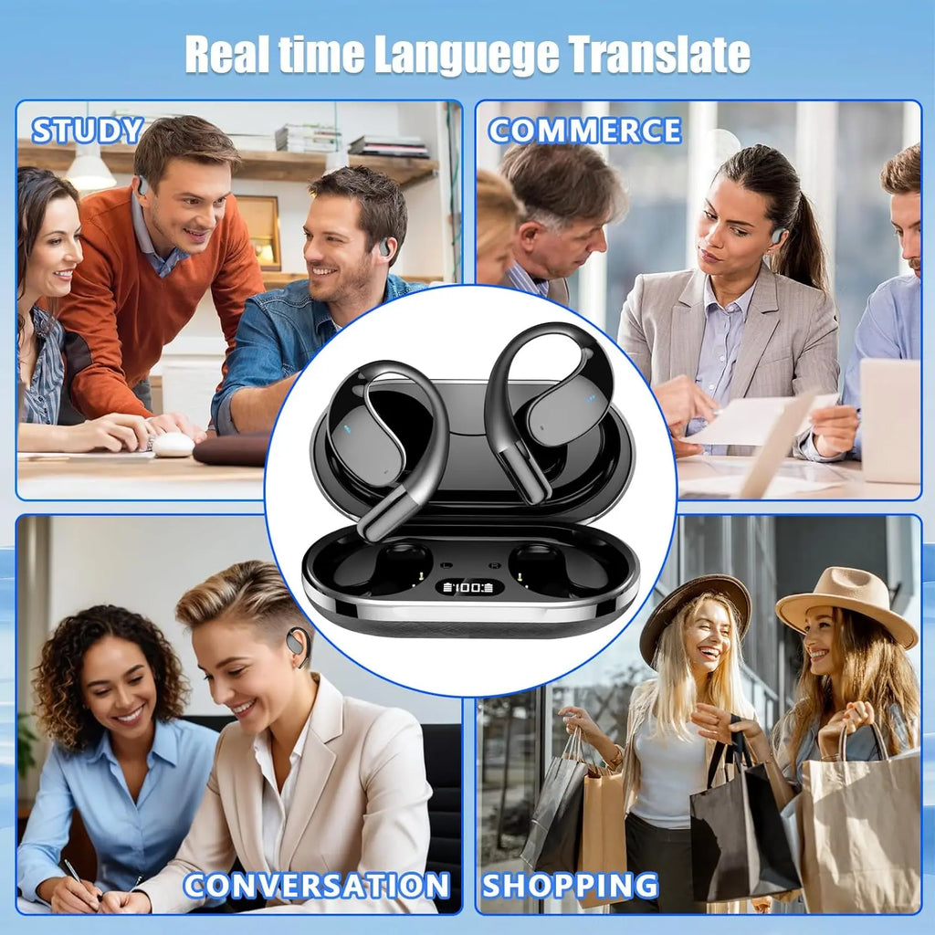 Language Translator Earbuds Supports 150 Language Online Real Time Voice Translator Device