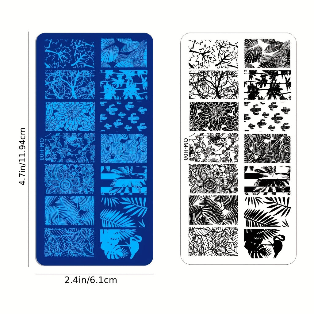 Professional Nail Transfer Tool with Nail Enhancement Templates - Odorless DIY Manicure & Pedicure System for Salon & Use, Temporary/Permanent Nail Stamping Press Plate