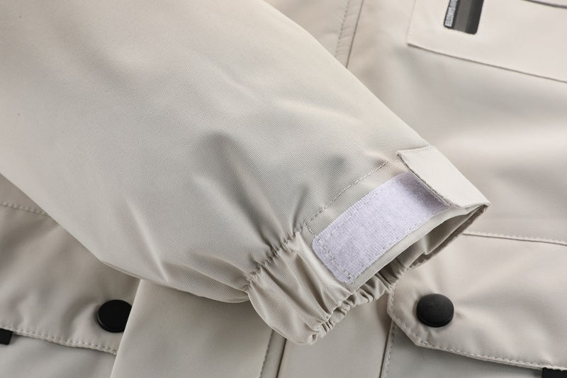 Men'S Winter Windbreaker Jacket with Warm Hood - Maroon Zip-Up Outdoor Coat, Stand Collar, Multiple Pockets, Casual Sporty Design for Cold Weather, Winter Jacket