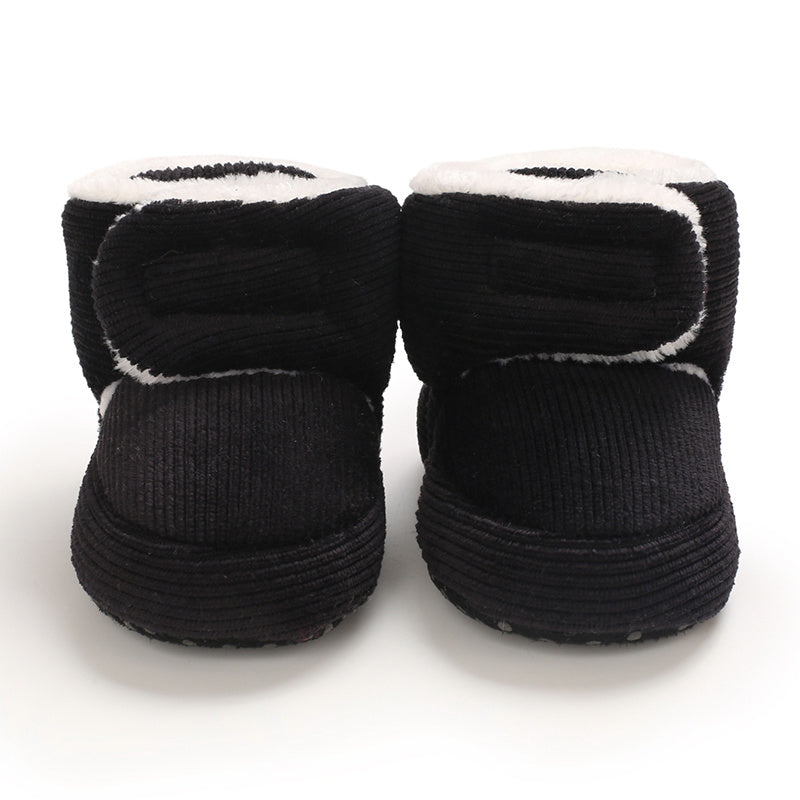 Toddler Baby Girls Booties Plus High Top Slippers Indoor Shoes Crib Shoes First Walker Shoes For Winter