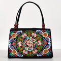 Embroidered Handbag, Double Zipper Bag, Women's Printed Handbag