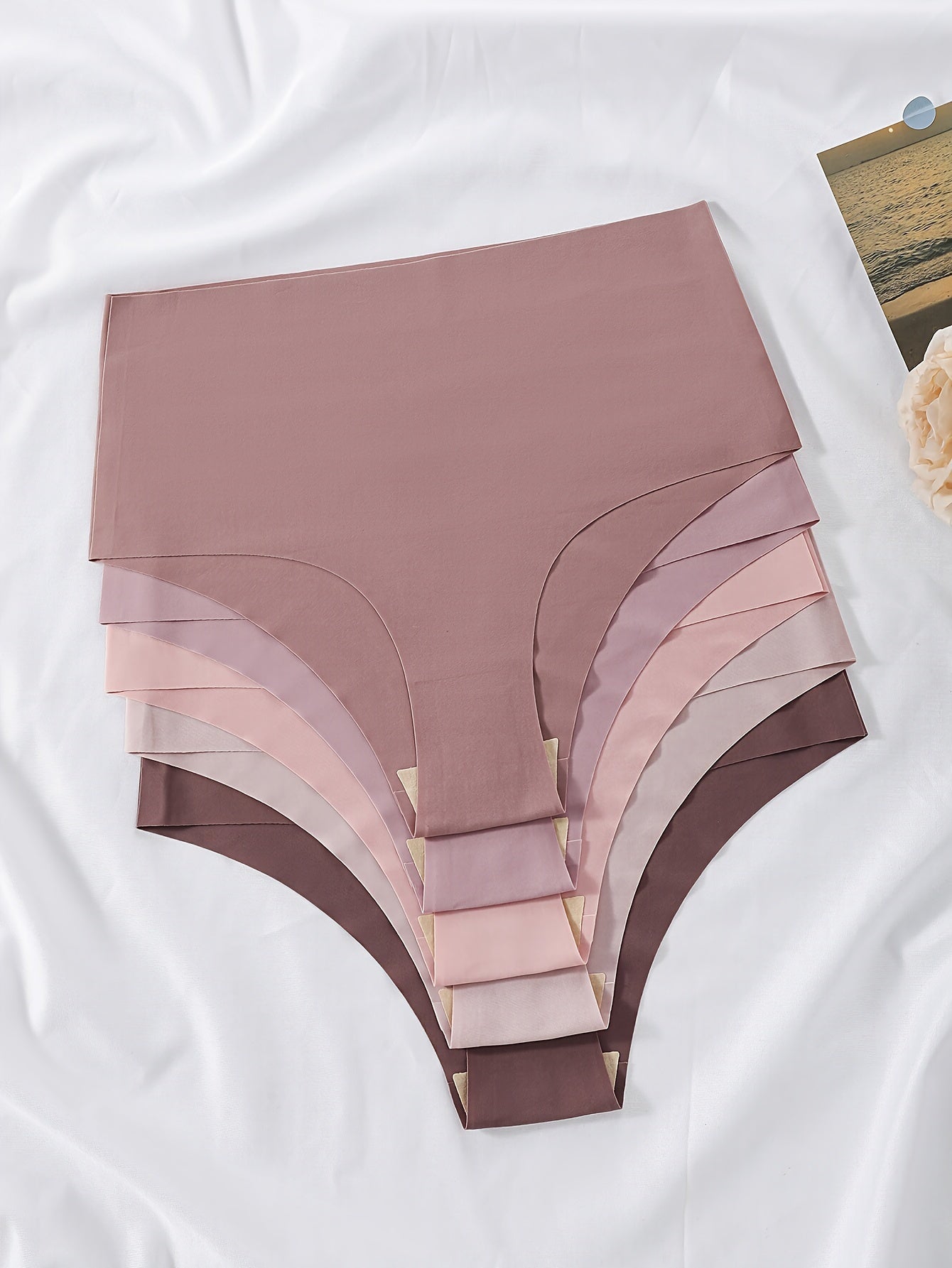 5-Pack Women's Solid Color Comfortable Breathable High-Waisted Briefs